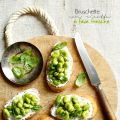 Bruschette con ricotta e fave fresche