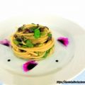 La chitarra con fave , salame e pecorino