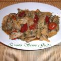 Funghi pleurotus trifolati con pomodorini