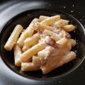 Maccheroni ricotta, cacio e guanciale