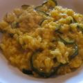 Risotto integrale zafferano e zucchine