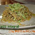 Spaghetti integrali con pesto di zucchine!