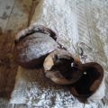 ORECCHINI CON GUSCI DI NOCI