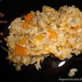 Risotto con zucca,funghi e salsiccia