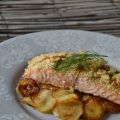 Tagliata di salmone al limone verde e mandorle
