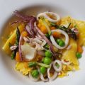 Maltagliati con verdure e calamari