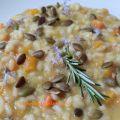 Risotto alla zucca e fiori di rosmarino