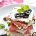 Millefoglie di feta e anguria