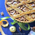 
Crostata di noci, arance e mele limoncelle