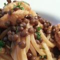 Spaghetti al sugo di lenticchie e gallinella di[...]