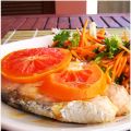 Trancio di salmone al pompelmo