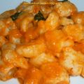 Gnocchi di stracchino con crema di peperoni