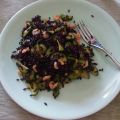 Riso venere con gamberi e verdure allo zenzero