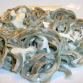 Tagliatelle con alga spirulina ai 4 formaggi