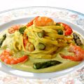 TRENETTE ALLA CREMA DI ASPARAGI E GAMBERI