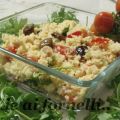 Cous cous con tonno, pomodorini e olive