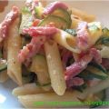 Penne zucchine e pancetta
