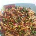 Gnocchetti rossi tonno zafferano e piselli