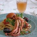 Spaghetti con polpo al coccio