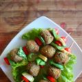 Spiedini di polpette alle melanzane e zenzero