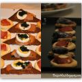 Fantasia di tartine per l'aperitivo di Natale