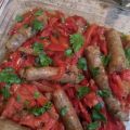 salsiccia e peperoni al vino bianco
