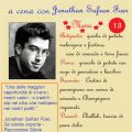 A cena con Jonathan Safran Foer