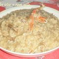 Risotto carciofi e scampi