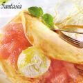 Crèpes Ripiene di Gelato e Pompelmo