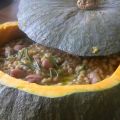 Zuppa con zucca funghi porcini borlotti e orzo[...]
