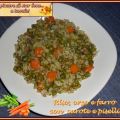 Riso, orzo e farro con carote e piselli