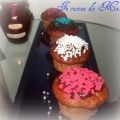 Muffins con crema di pesche,cacao e amaretti