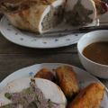 Pollo ripieno con verdure saltate, crocchette[...]