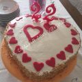 Torta per i 22 anni di Valentina: cuore al caffè