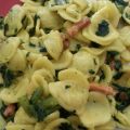 Orecchiette catalogna zafferano e pancetta