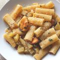 Rigatoni con patate e cozze