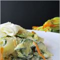 Farfalle ai fiori di zucca e stracciatella