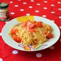 Spaghetti con pomodorini e ricotta forte