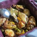 Pollo al forno al limone, timo e olive