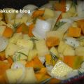 Patate zucca e cipolle al forno