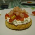 Dischi di pasta sfoglia con gamberetti,[...]