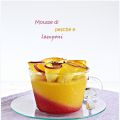 Mousse di pesche e lamponi