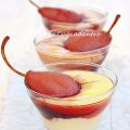 Pere al vino rosso con crema alla vaniglia