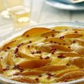 Clafoutis di percoche al pepe rosa