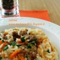 Risotto alla zucca con salsiccia