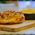 Tartelette con nocciole, porro e pancetta