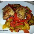 Pollo con peperoni al forno
