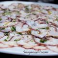 Carpaccio di polpo con emulsione al prezzemolo