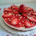 Cheesecake alle fragole e cioccolato bianco