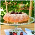 Torta alle ciliegie con yogurt e farina d'avena